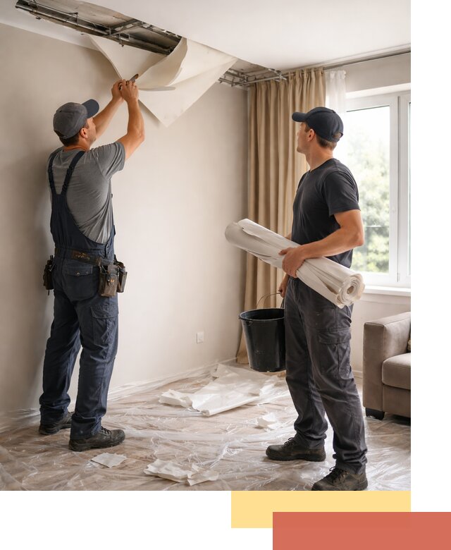 Демонтаж натяжного потолка в Сегеже быстро и аккуратно