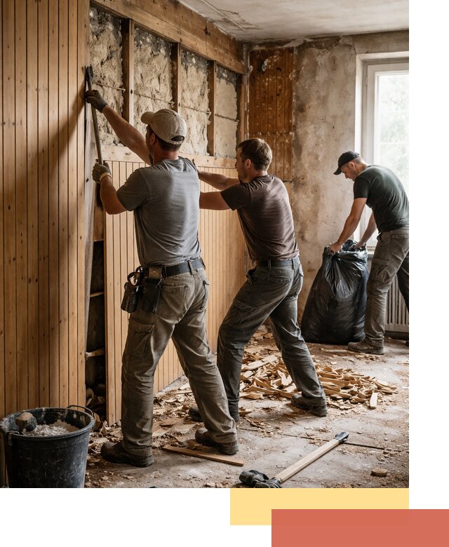 Демонтаж вагонки и вывоз материалов в Сегеже