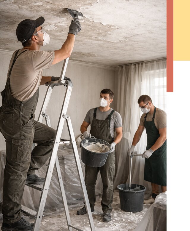 Удаление побелки с потолка в Сегеже от 2601 руб. быстро и недорого | ОТДЕЛОЧНИК-Сгж