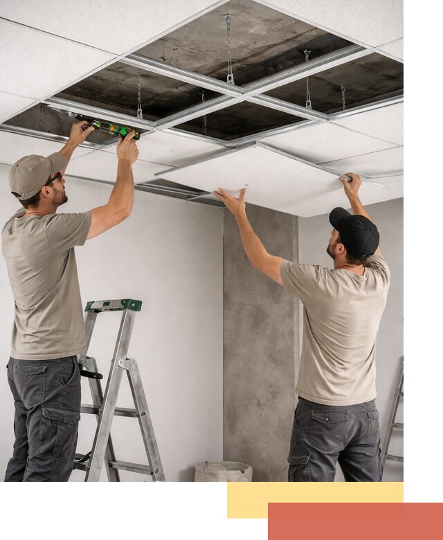 Монтаж потолка Армстронг под ключ в Сегеже