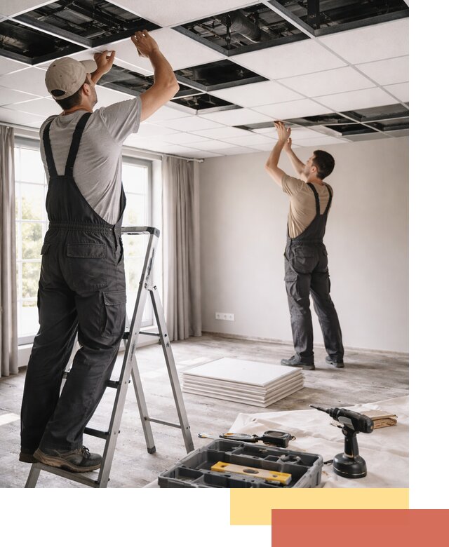 Замена плит подвесного потолка в Сегеже быстро и качественно