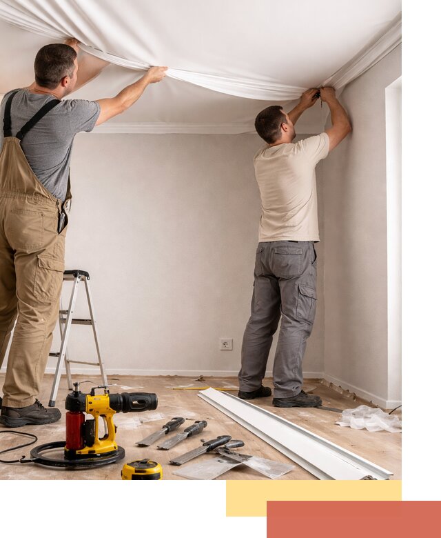 Монтаж ПВХ натяжного потолка в Сегеже качественно и быстро