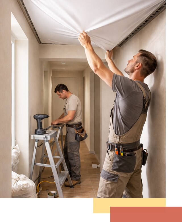 Монтаж натяжного потолка в прихожей в Сегеже