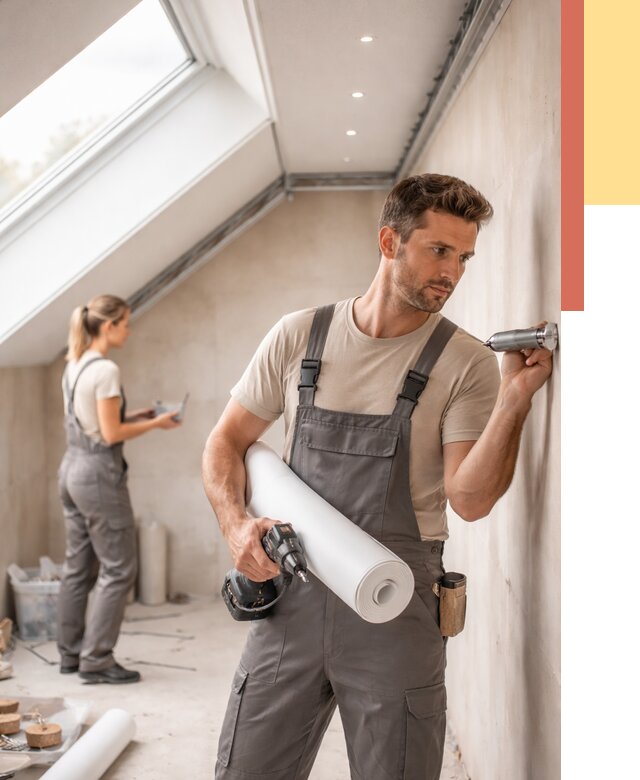 Монтаж натяжного потолка на мансарде в Сегеже от 3642 руб. | ОТДЕЛОЧНИК-Сгж