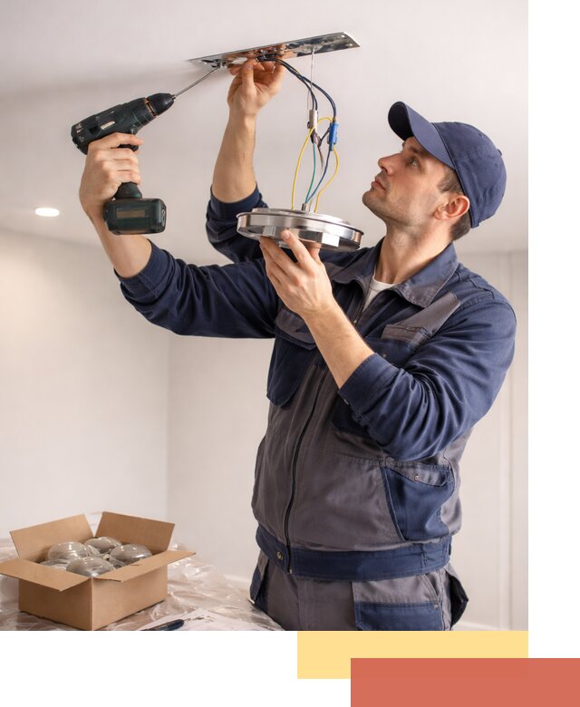 Установка люстры в натяжной потолок в Сегеже