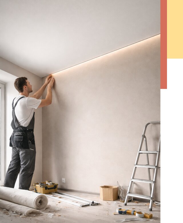 Теневые натяжные потолки в Сегеже от 8532 руб. под ключ | ОТДЕЛОЧНИК-Сгж