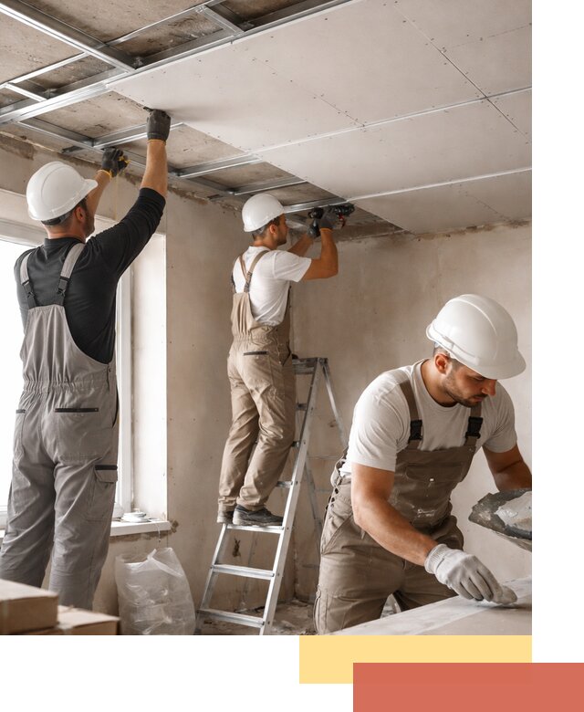 Одноуровневый потолок из гипсокартона в Сегеже — монтаж и отделка