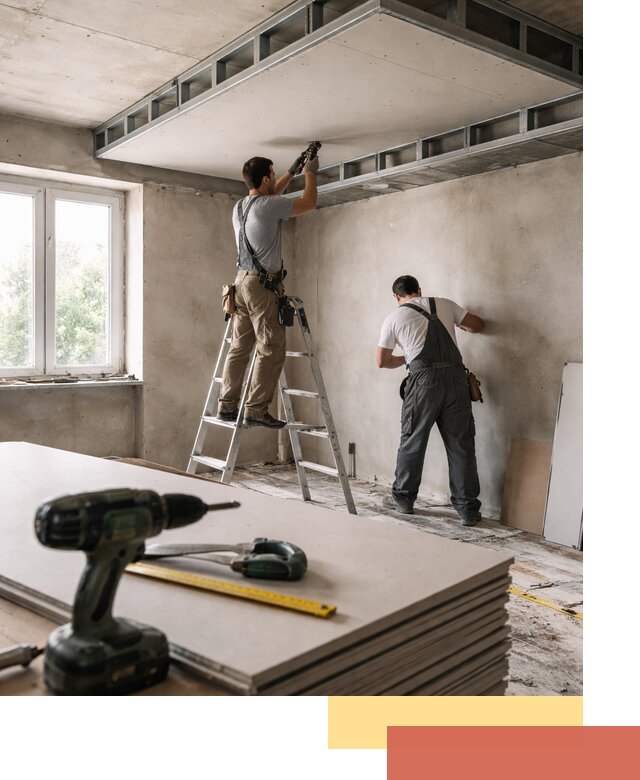 Двухуровневый потолок из гипсокартона в Сегеже