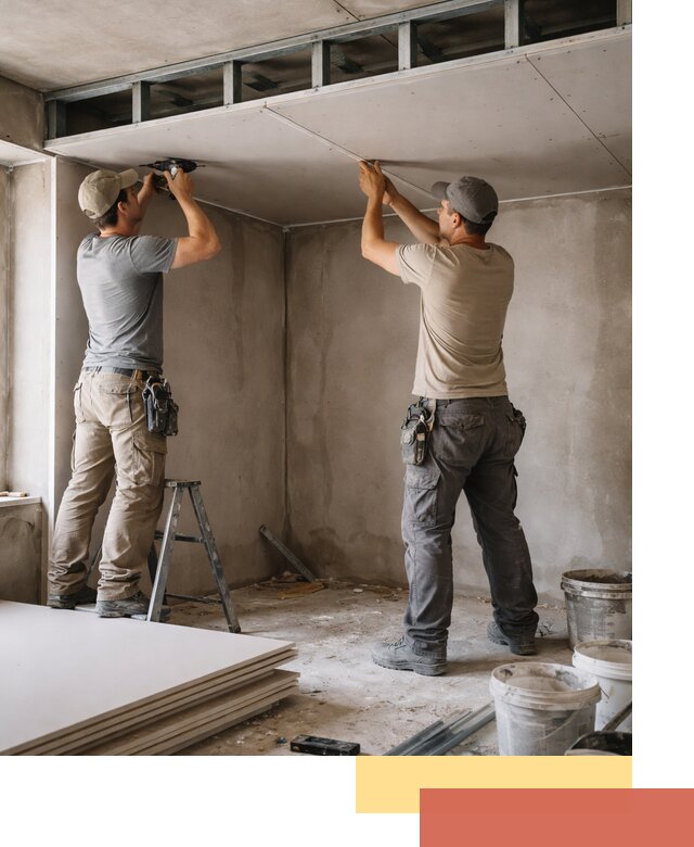 Короб из гипсокартона на потолке под ключ в Сегеже