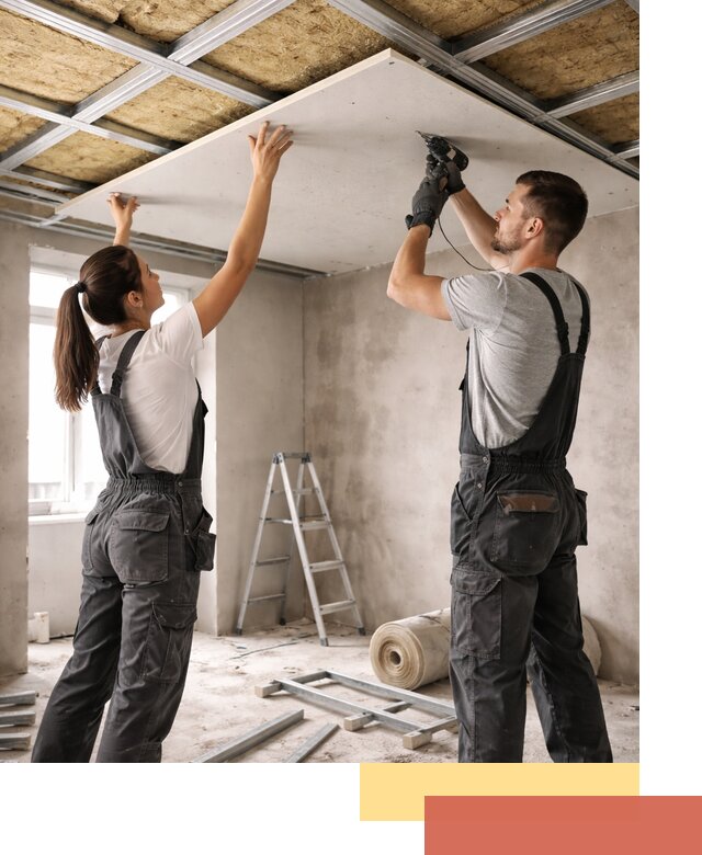 Звукоизоляция потолка из ГКЛ в Сегеже профессионально и надежно