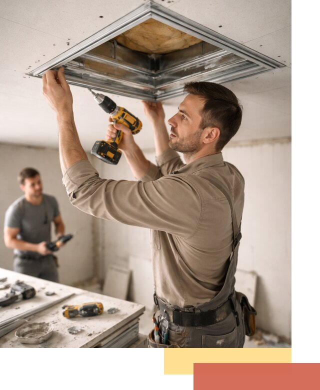 Монтаж люка в потолок из ГКЛ в Сегеже