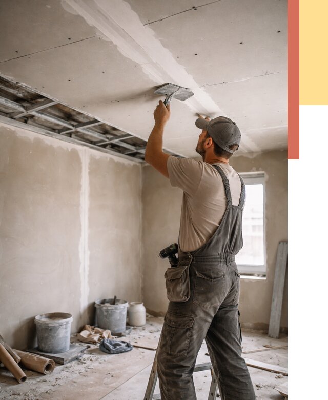 Ремонт потолка из гипсокартона в Сегеже от 676 руб./м² — быстро и недорого | ОТДЕЛОЧНИК-Сгж