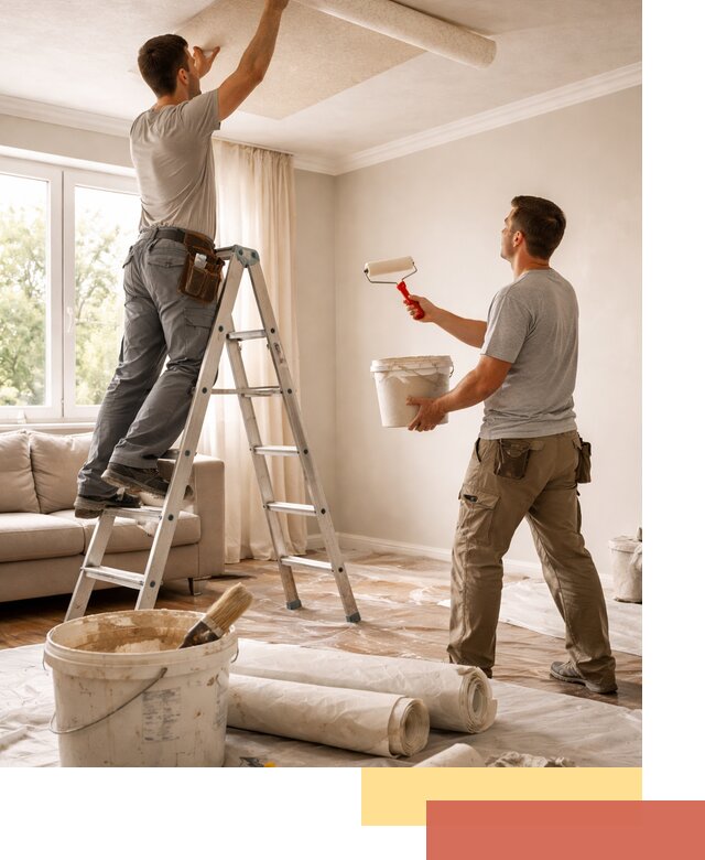 Поклейка обоев на потолок в Сегеже — качественно и быстро