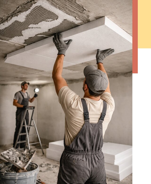 Утепление потолка пенопластом в Сегеже от 4682 руб/м2 — недорого и быстро | ОТДЕЛОЧНИК-Сгж