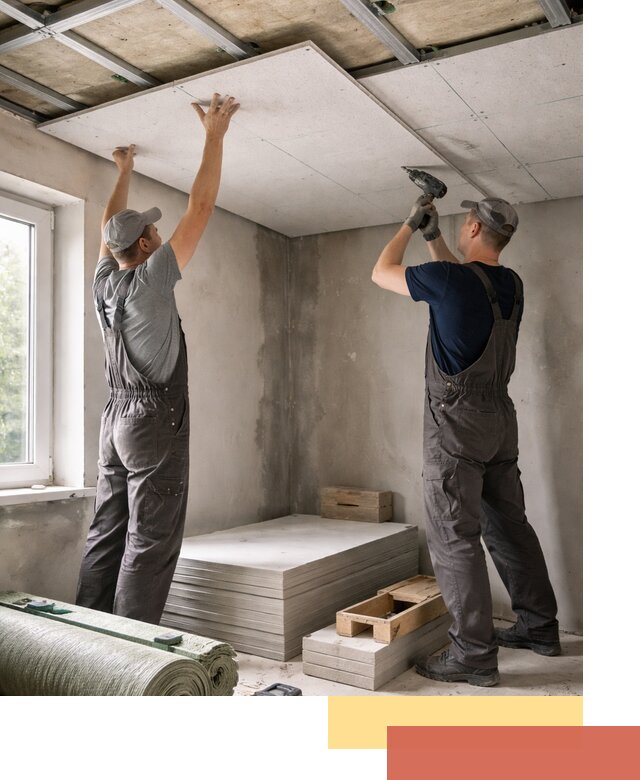 Шумоизоляция потолка панелями ЗИПС в Сегеже